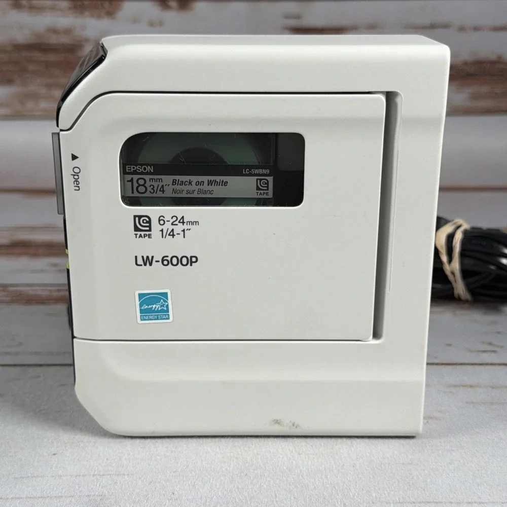 LW-600P Epson Bluetooth Label Printer w AC Adapter Used